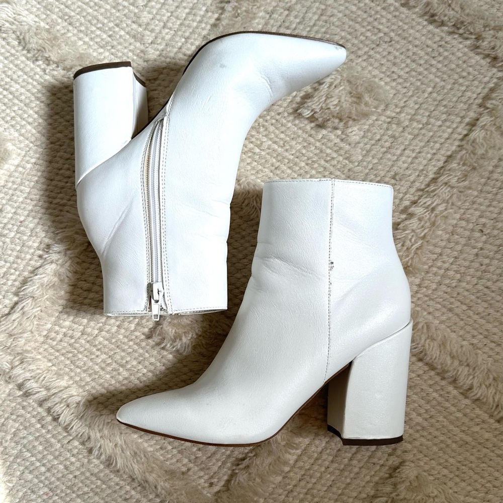 Madden White Ankle Boots